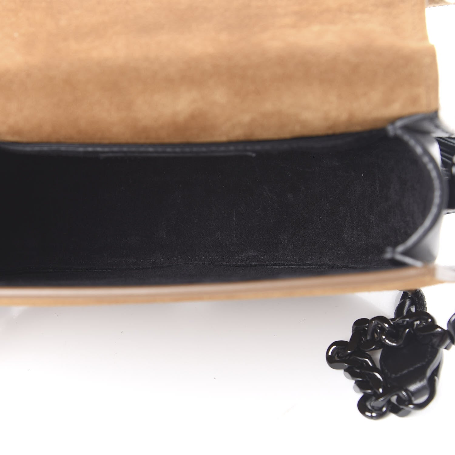 Saint Laurent Suede Passementerie Chain Bag Brown 4 of 11