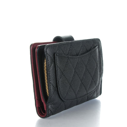 Chanel Caviar Quilted Zipped Pocket Wallet Black 3 of 9