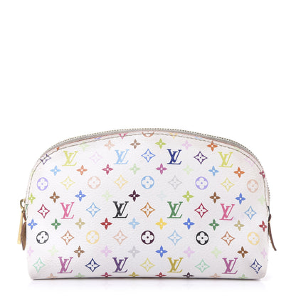 Louis Vuitton Monogram Multicolor Cosmetic Pouch White Litchi 1 of 9