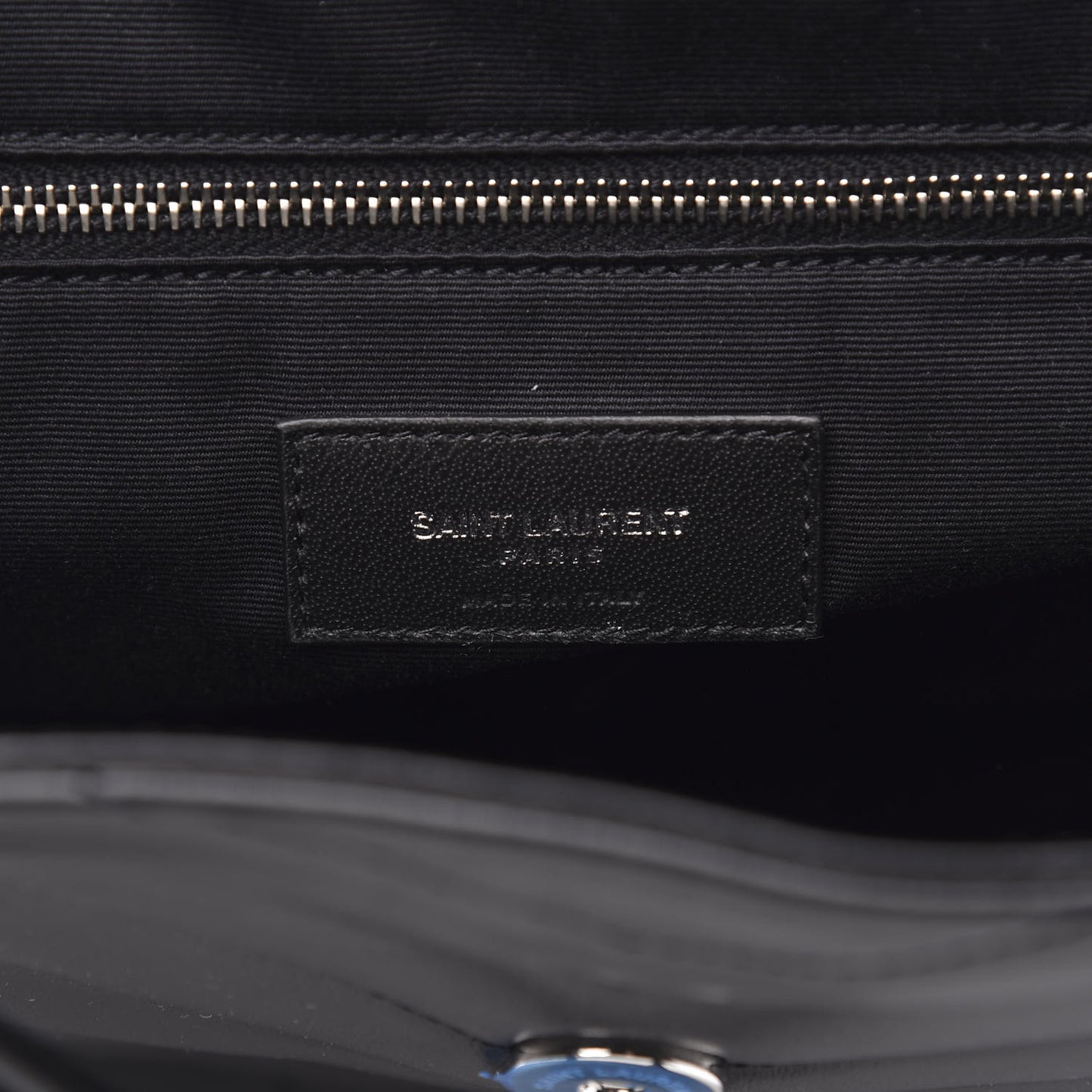 Calfskin Y Quilted Monogram Medium Loulou Backpack Black