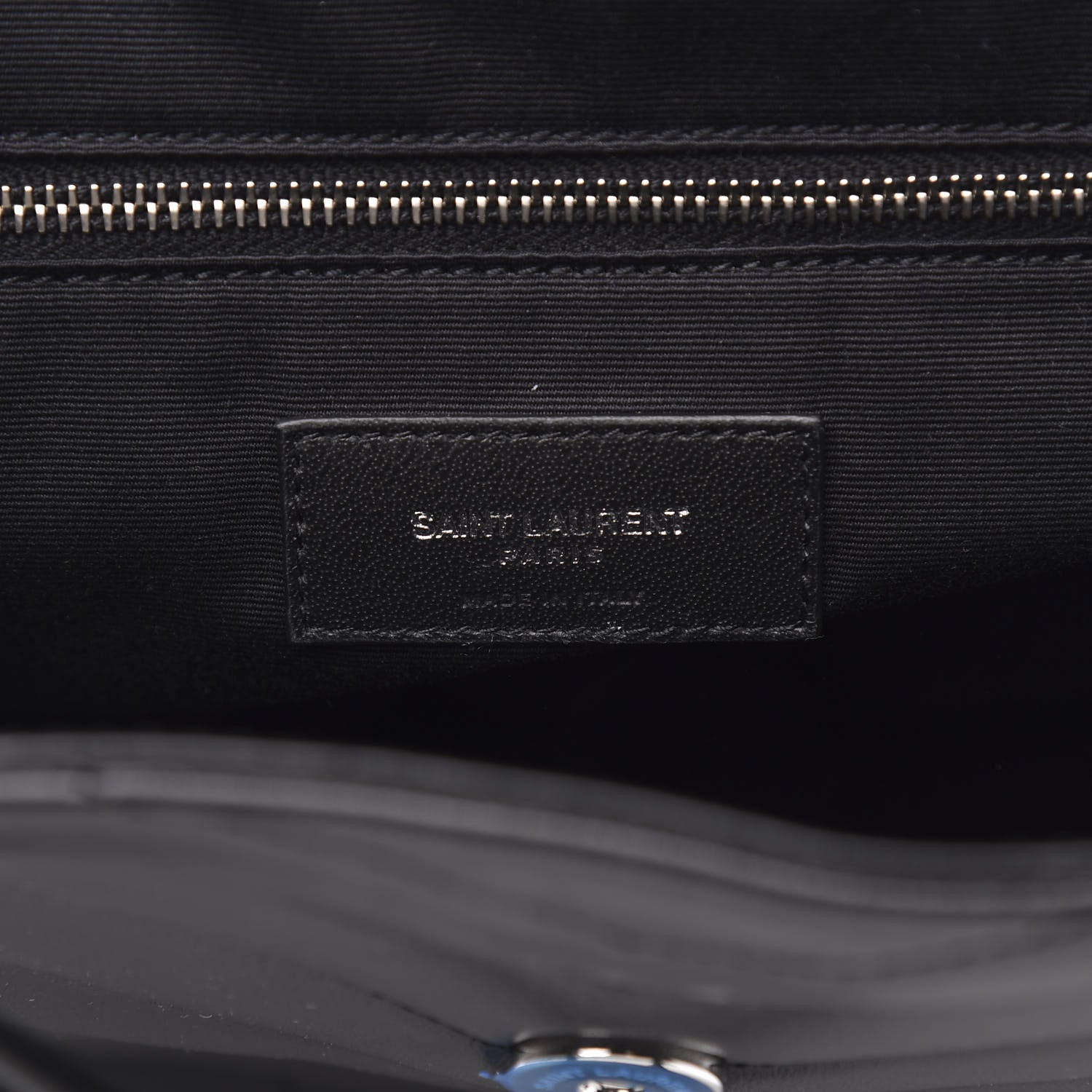 Saint Laurent Calfskin Y Quilted Monogram Medium Loulou Backpack Black 5 of 10