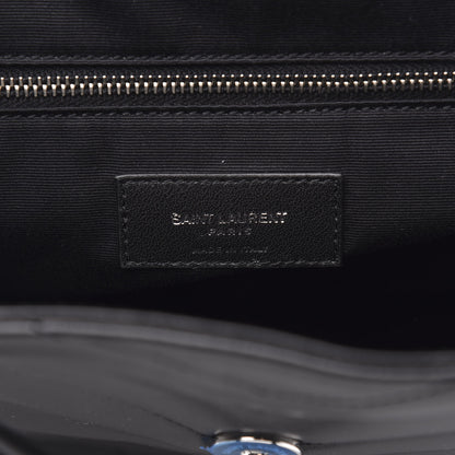 Saint Laurent Calfskin Y Quilted Monogram Medium Loulou Backpack Black 5 of 10