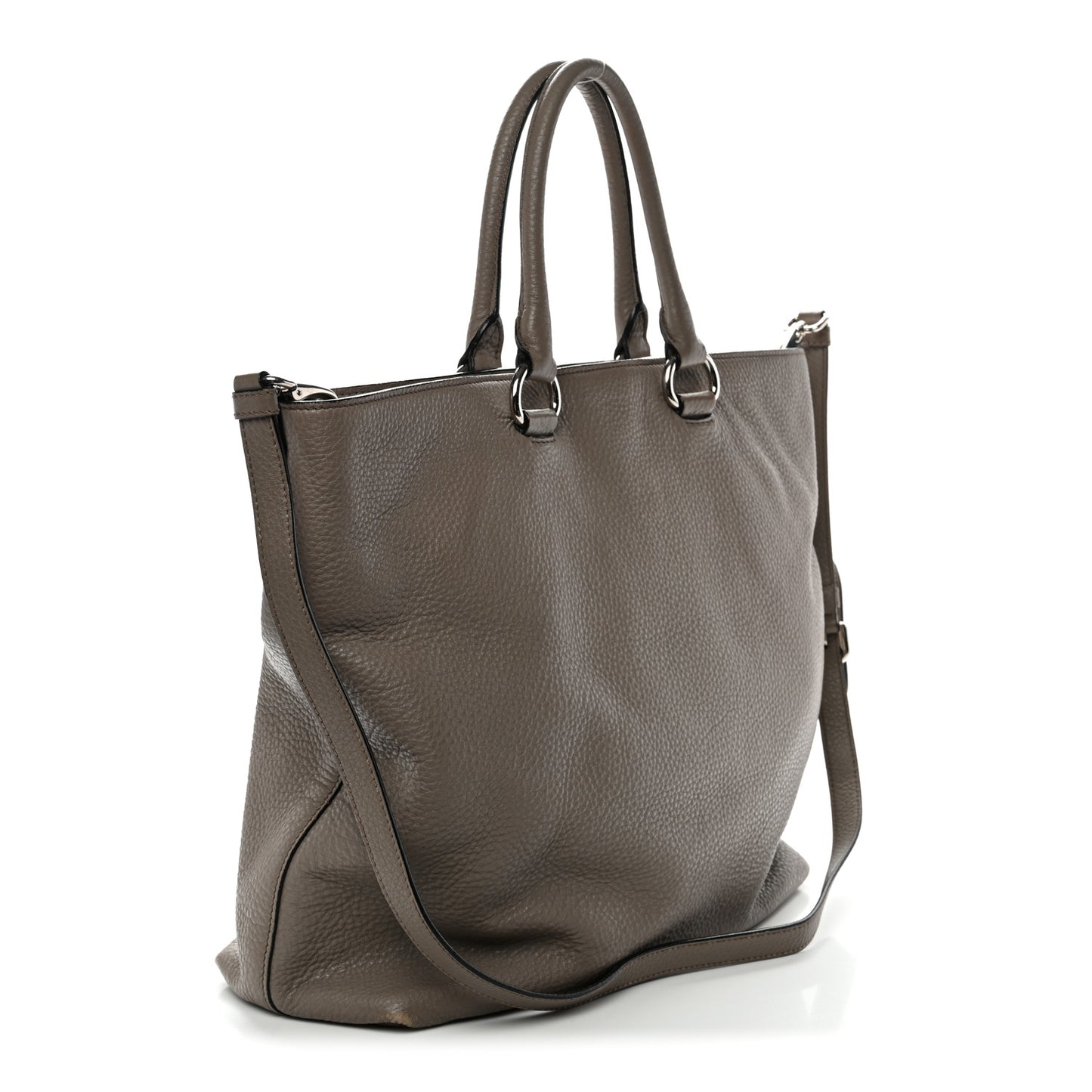 Vitello Daino Shopping Tote Argilla