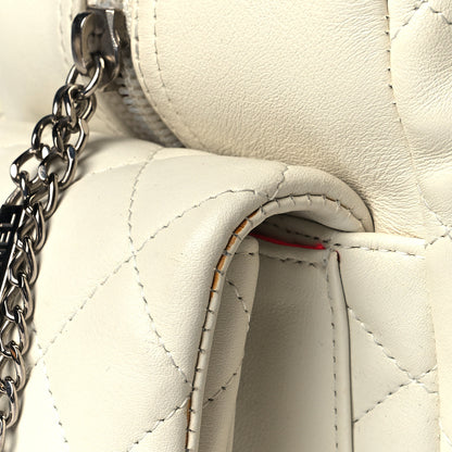 Chanel Calfskin Quilted Large Cambon Multipocket Reporter White 13 of 22