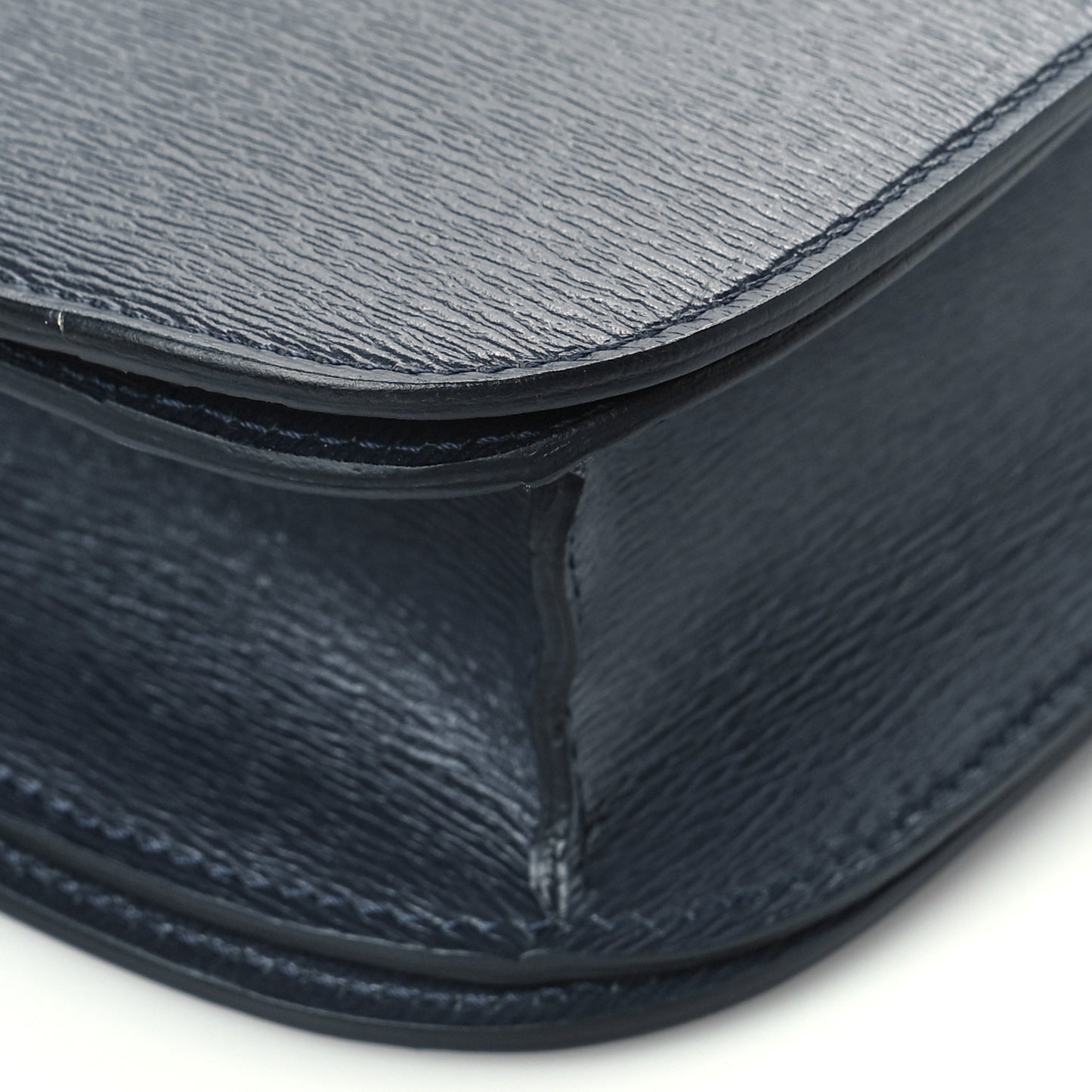 Liege Calfskin Medium Classic Box Flap Bag Dark Blue