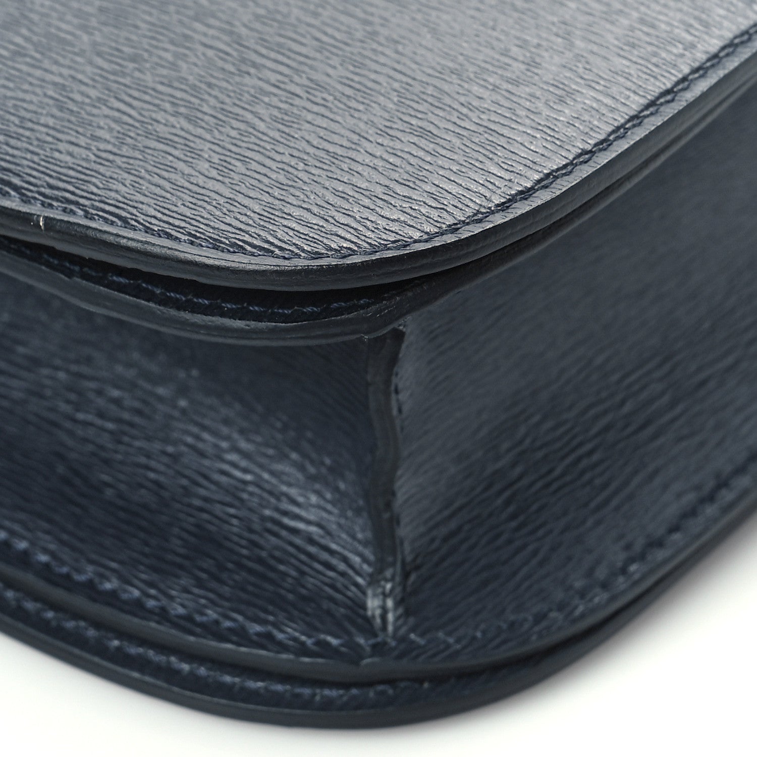 Celine Liege Calfskin Medium Classic Box Flap Bag Dark Blue 9 of 9