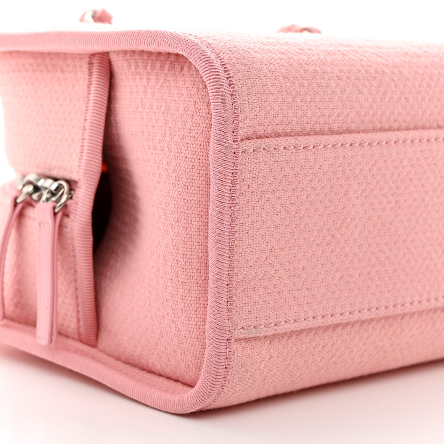 Chanel Canvas Deauville Small Bowling Bag Pink 9 of 10
