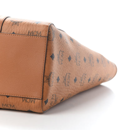 MCM Visetos Toni Shopper Tote Cognac 9 of 9