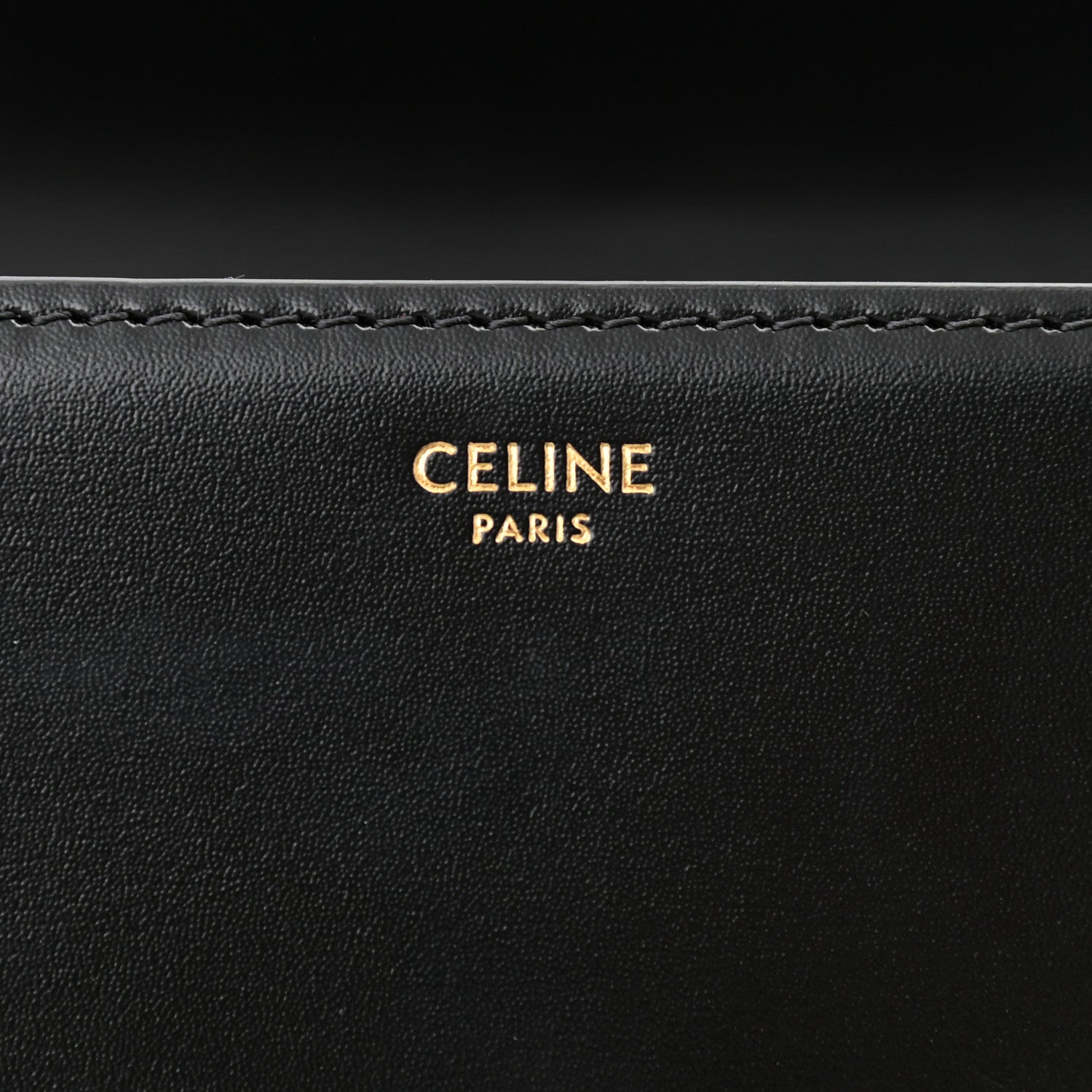Celine Shiny Calfskin Medium Triomphe Black 6 of 11