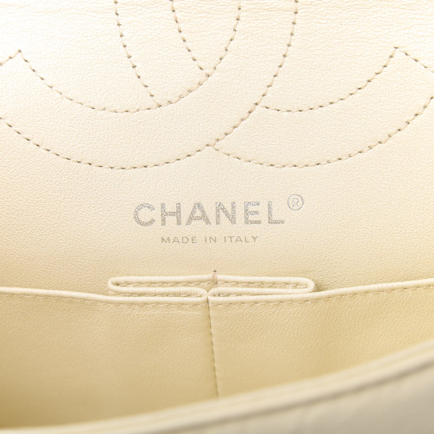 Aged Calfskin Quilted 2.55 Reissue 225 Flap White