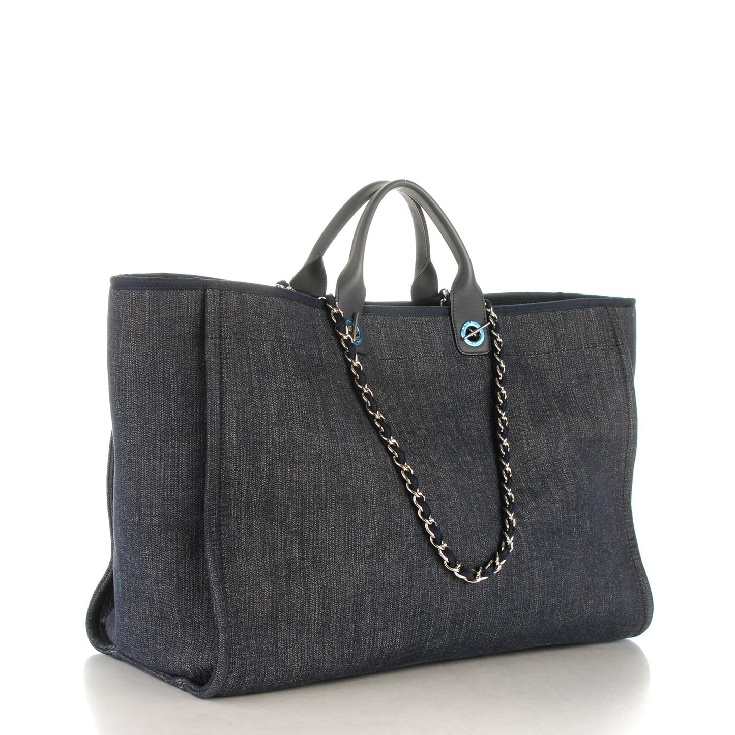 Canvas Extra Large Deauville Tote Dark Blue