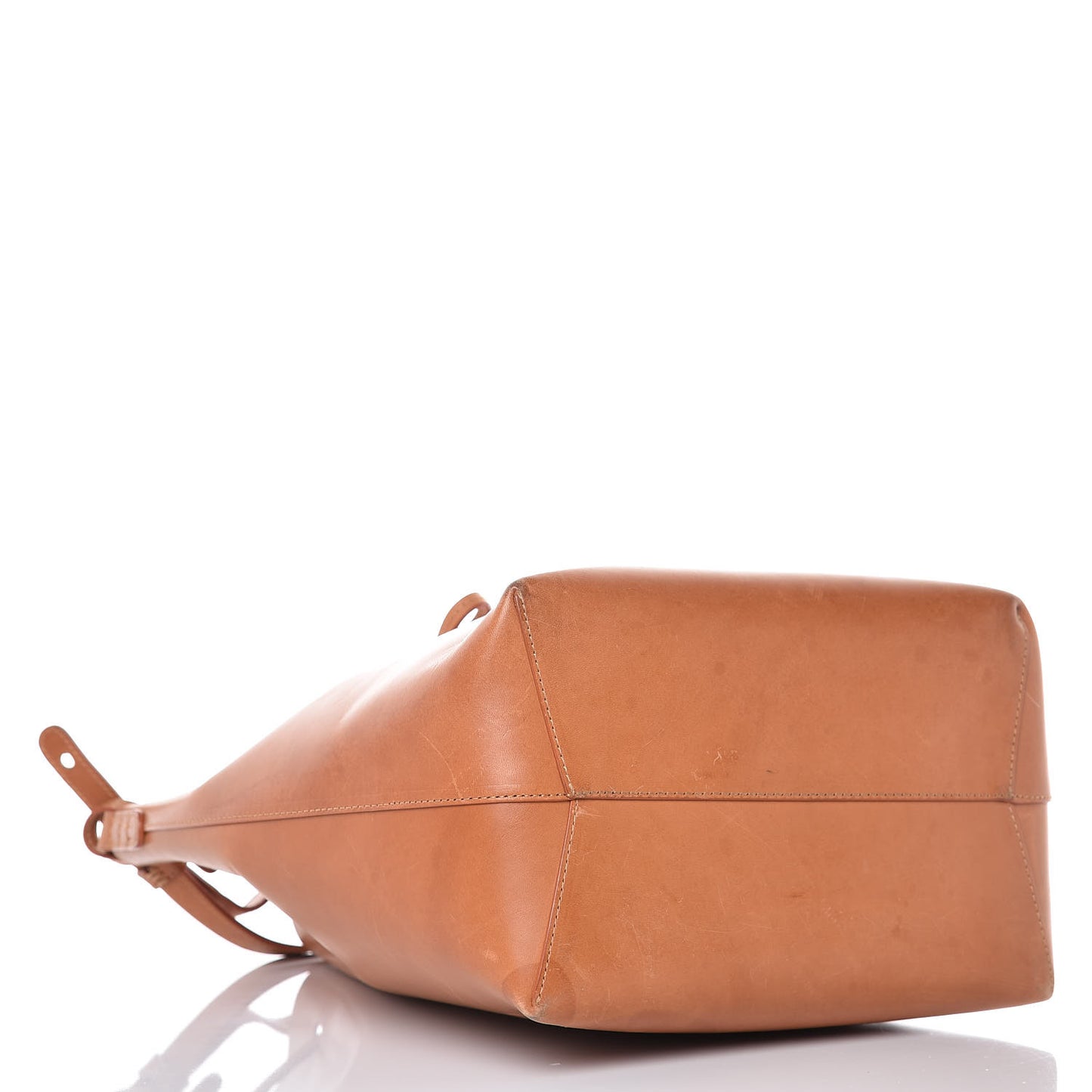 Vegetable Tanned Calfskin Bucket Bag Cammello Rosa