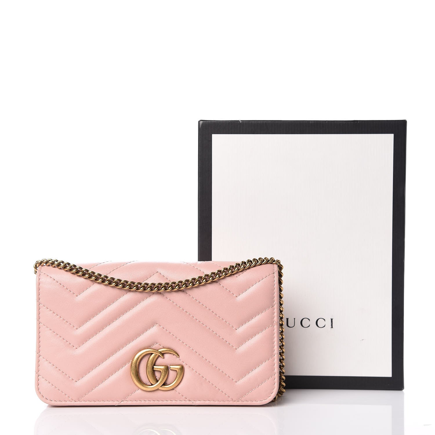 Gucci Calfskin Matelasse GG Marmont Mini Bag Perfect Pink 10 of 10