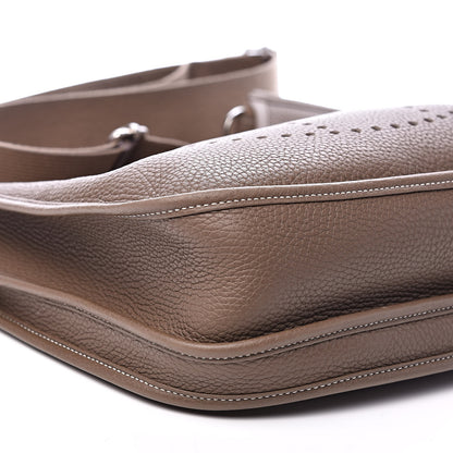Hermes Taurillon Clemence Evelyne III PM Etoupe 8 of 13