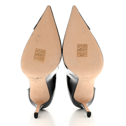 Jimmy Choo Patent Iridescent Plexi Cass 95 Pumps 35 Black 5 of 7