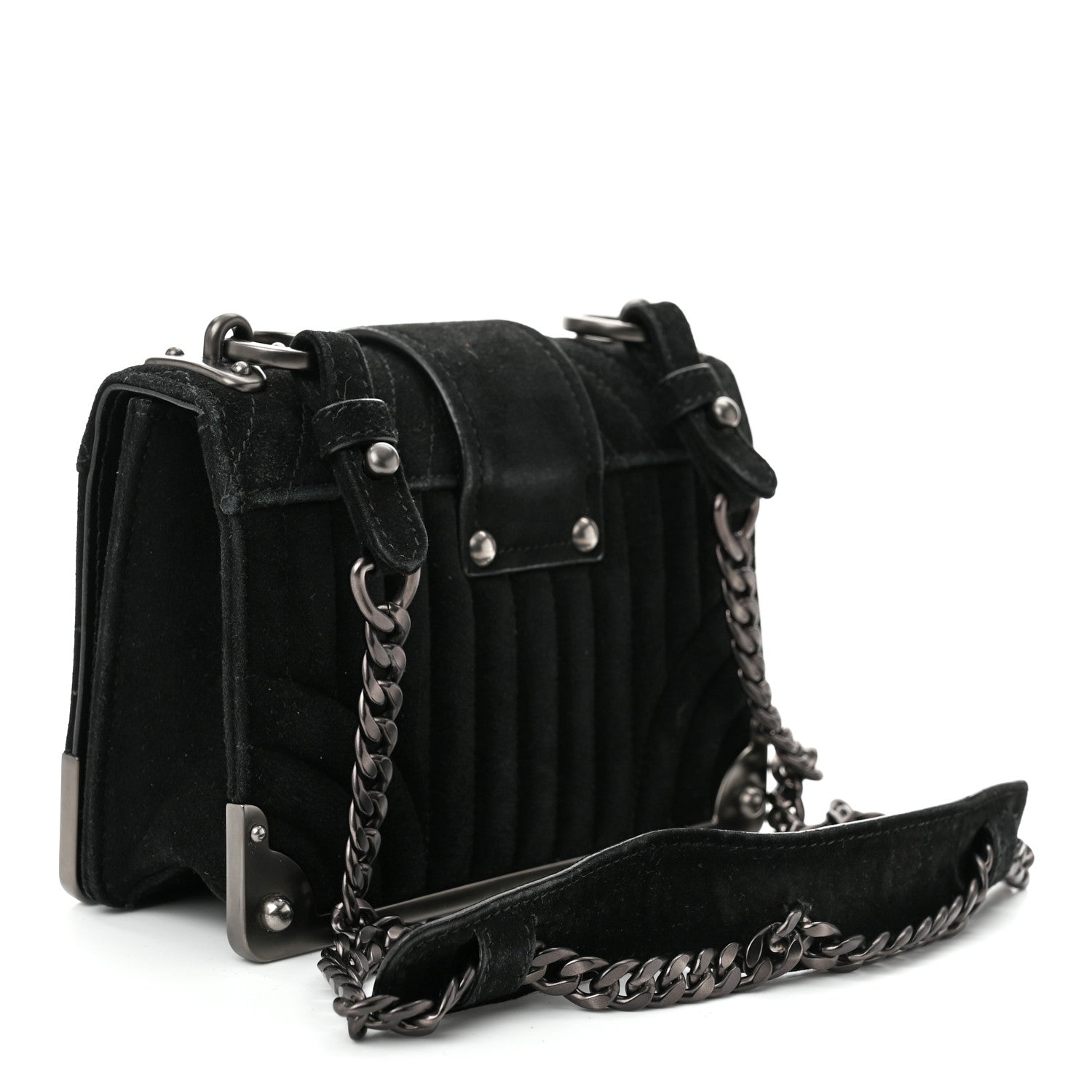Prada Velvet Impuntu Cahier Bag Black 3 of 9