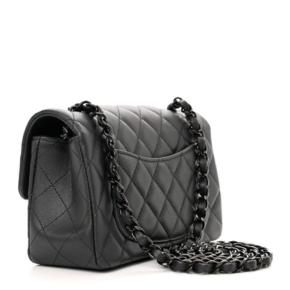 Chanel Lambskin Quilted Mini Rectangular Flap So Black 3 of 11