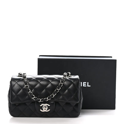 Chanel Lambskin Quilted Mini Rectangular Flap Black 11 of 11
