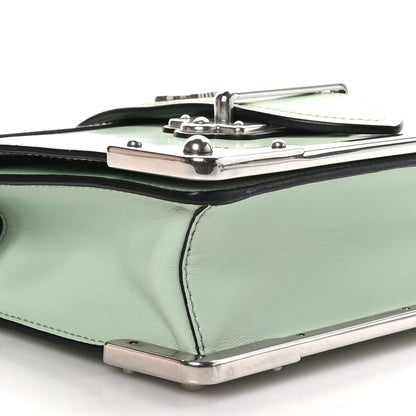 Prada Spazzolato Soft Calf Cahier Chain Wristlet Acqua 8 of 9