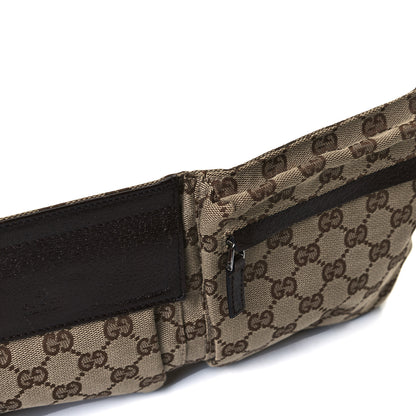 Gucci GG Monogram Web Double Pocket Belt Bag Dark Brown 21 of 25