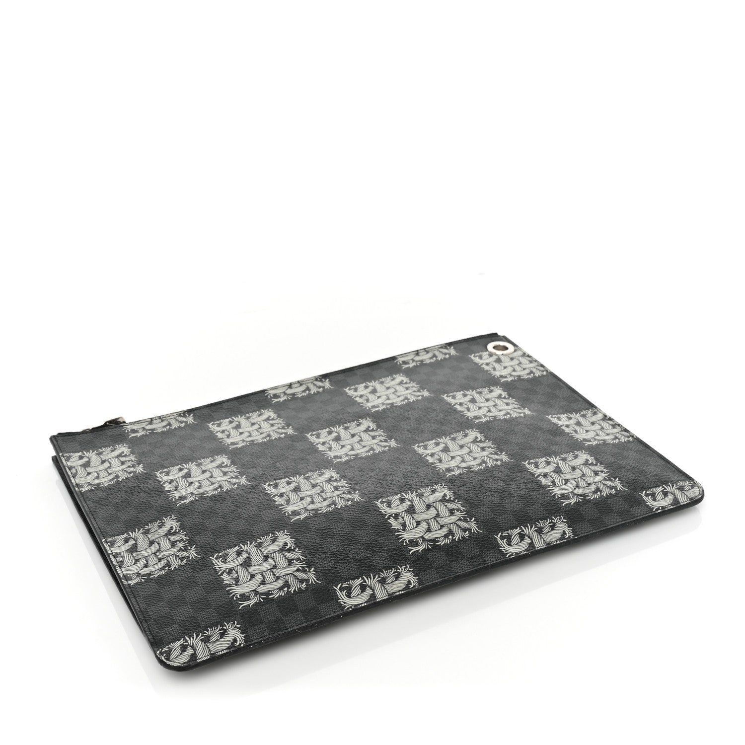 Louis Vuitton Damier Graphite Rope Pochette Joules GM White 4 of 12