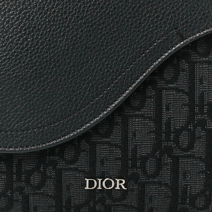 Christian Dior Grained Calfskin Oblique Mini Saddle Messenger Black 8 of 12