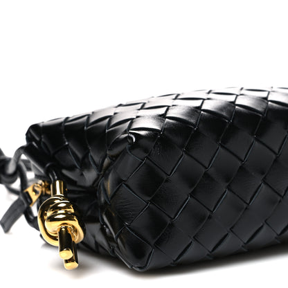 Bottega Veneta Polished Nappa Intrecciato Metallic Knot Mini Loop Camera Bag Black 8 of 9