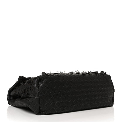 Bottega Veneta Nappa Intrecciato Fringe Flap Black 4 of 12