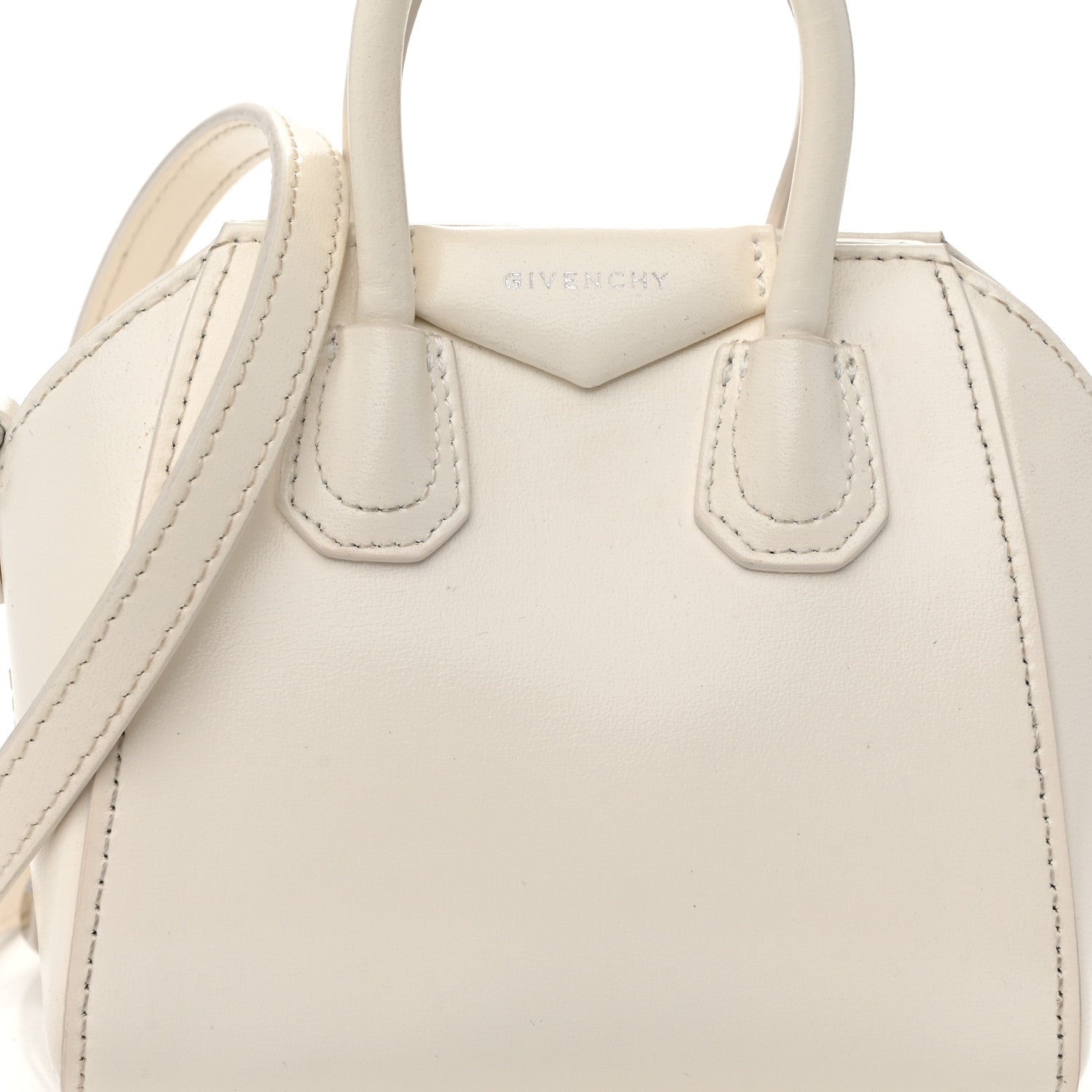 Givenchy Shiny Lord Calfskin Micro Antigona Ivory 8 of 10