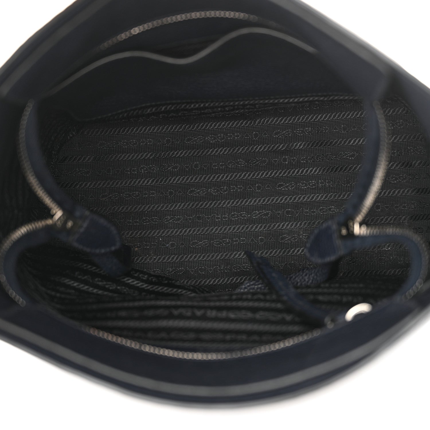 Prada Vitello Daino Logo Crossbody Bag Baltico 5 of 12