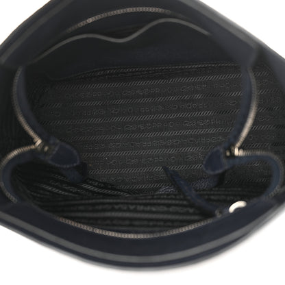 Prada Vitello Daino Logo Crossbody Bag Baltico 5 of 12