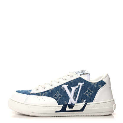 Louis Vuitton Denim Charlie Trainers 38 White Blue 1 of 8