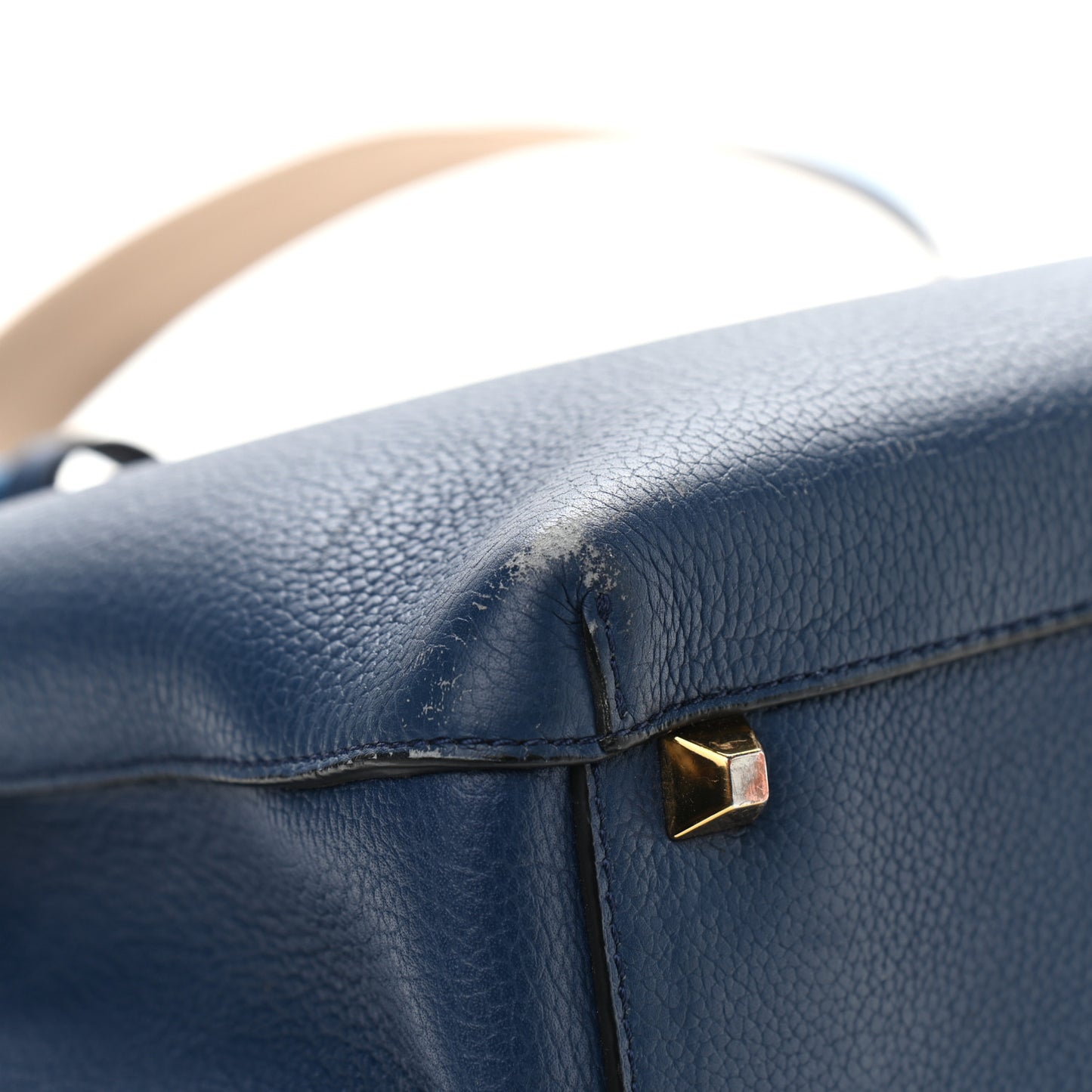 Grained Calfskin Medium Milla Tote Navy