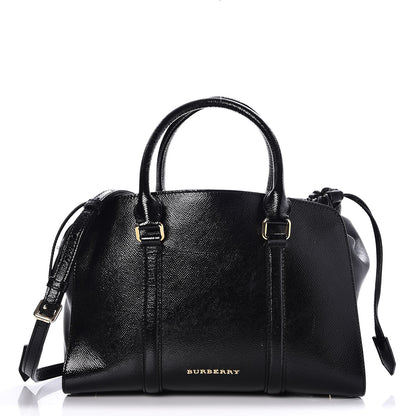 Burberry Patent Calfskin Medium Dinton Tote Black 1 of 8