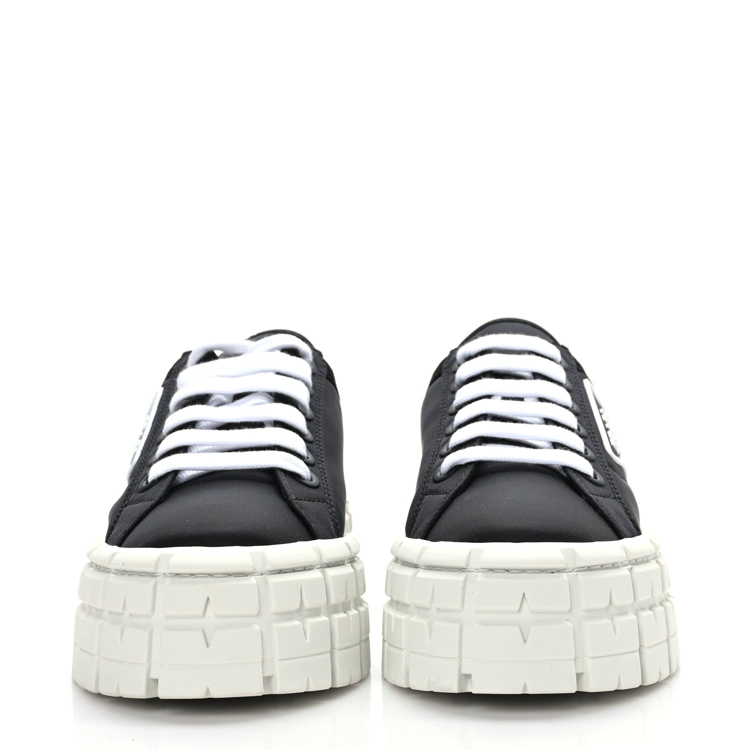 Prada Re-Nylon Gabardine Triangle Logo Double Wheel 50mm Sneakers 39.5 Black 2 of 7
