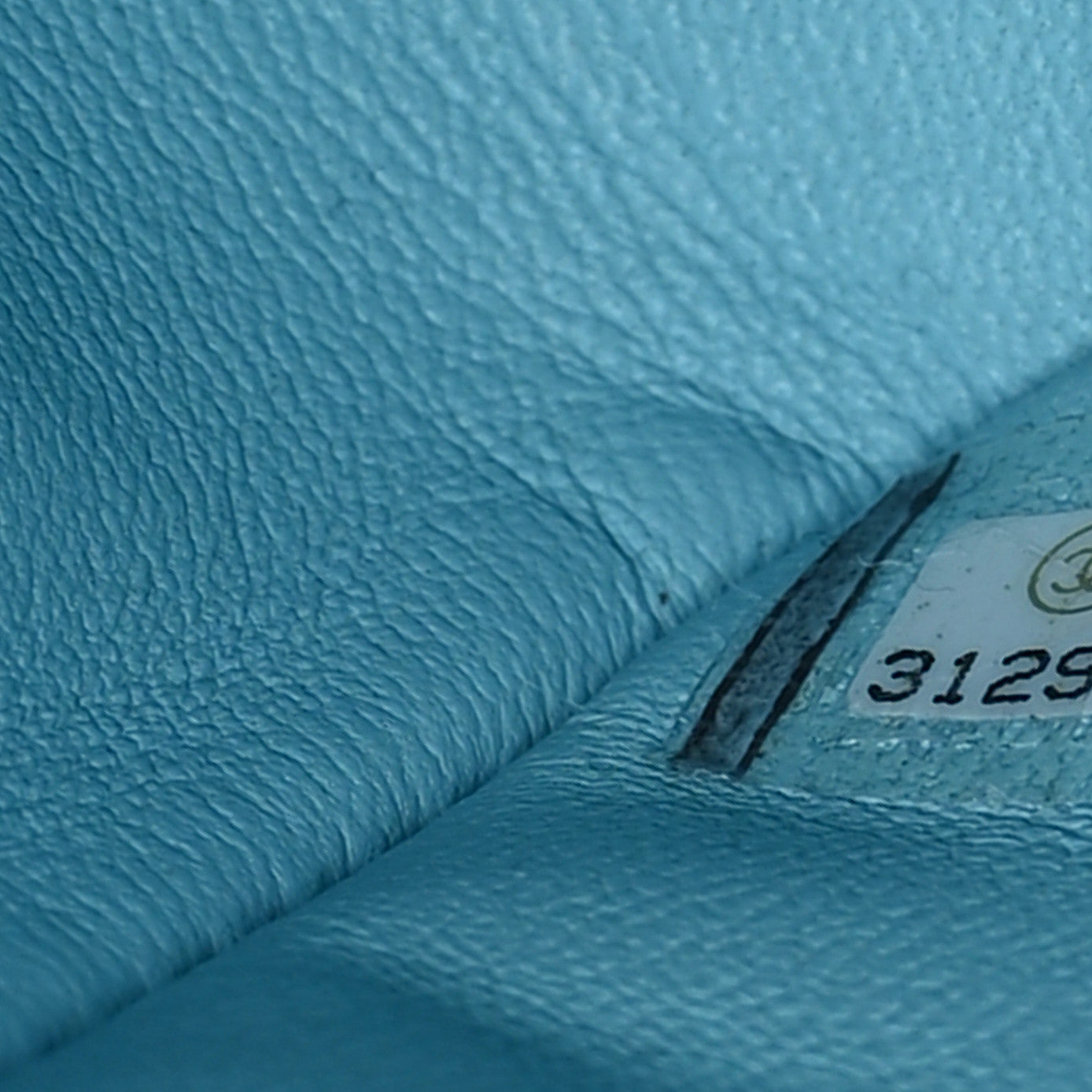 Lambskin Quilted Medium Double Flap Light Blue