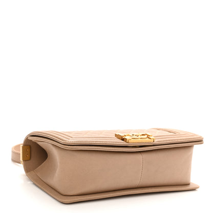 Chanel Caviar Quilted Medium Boy Flap Beige 3 of 10