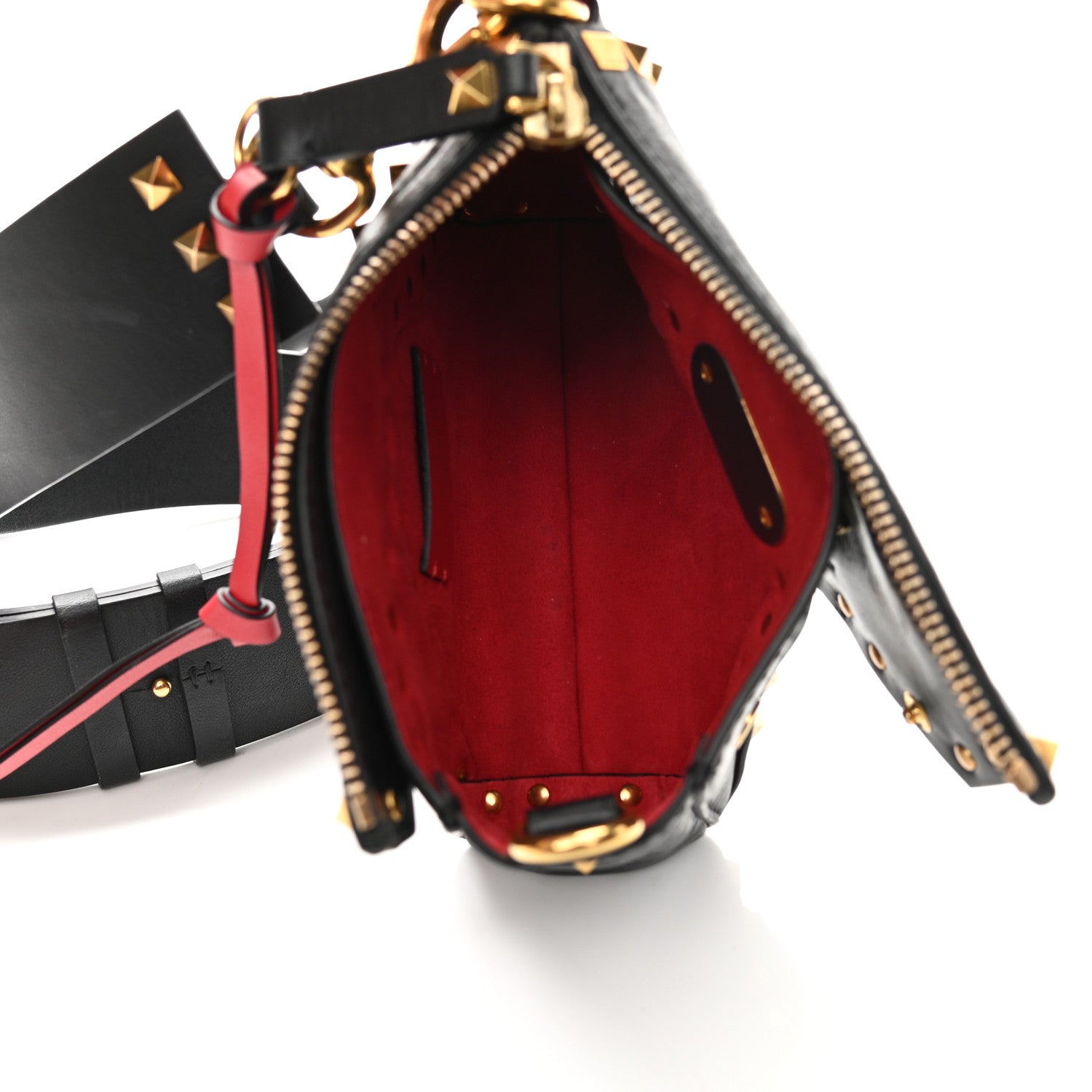 Valentino Garavani Grainy Calfskin Small Rockstud Hype Shoulder Bag Black 5 of 10