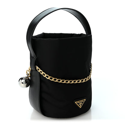 Prada Tessuto Nylon Nappa Petit Sac Mini Bucket Bag Black 3 of 10