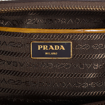 Prada Spazzolato Medium Double Zip Tote Sole Fume 8 of 12