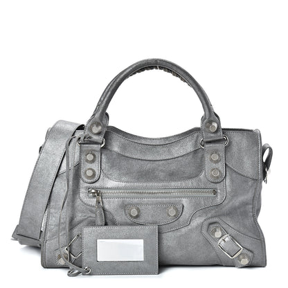 Balenciaga Craquele Calfskin Giant 21 Silver Hardware City Ardoise 1 of 13