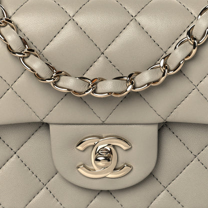 Chanel Lambskin Quilted Mini Rectangular Flap Grey 8 of 11