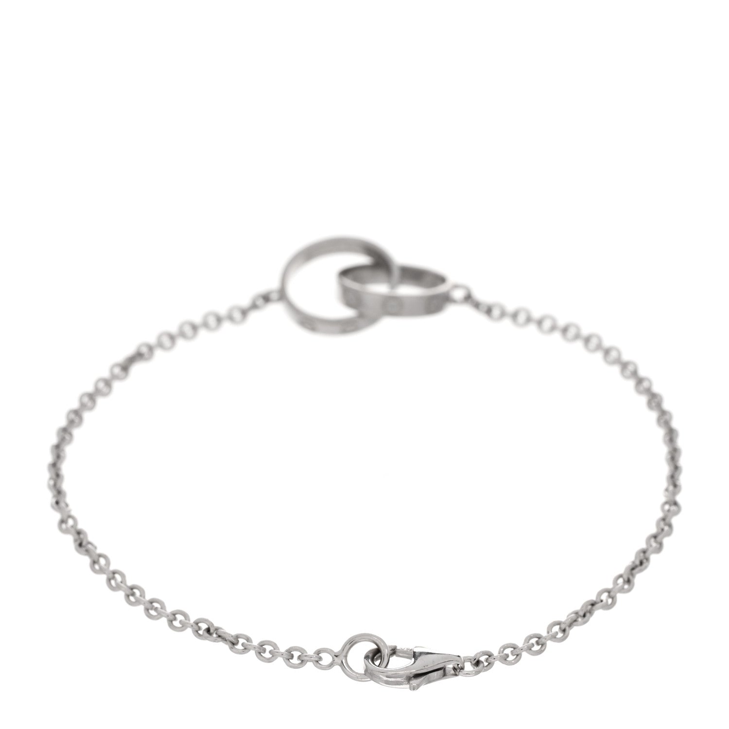 Cartier 18K White Gold Interlocking LOVE Bracelet 2 of 4