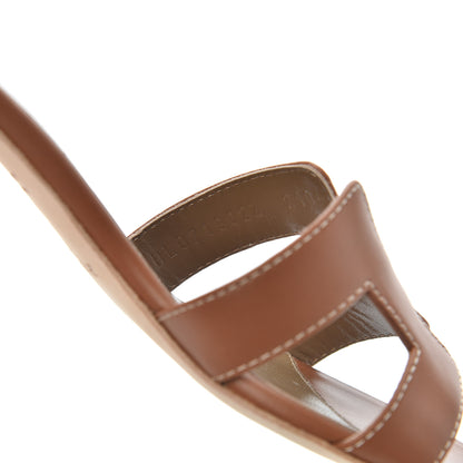 Hermes Calfskin Oasis Sandals 36 Gold 8 of 14