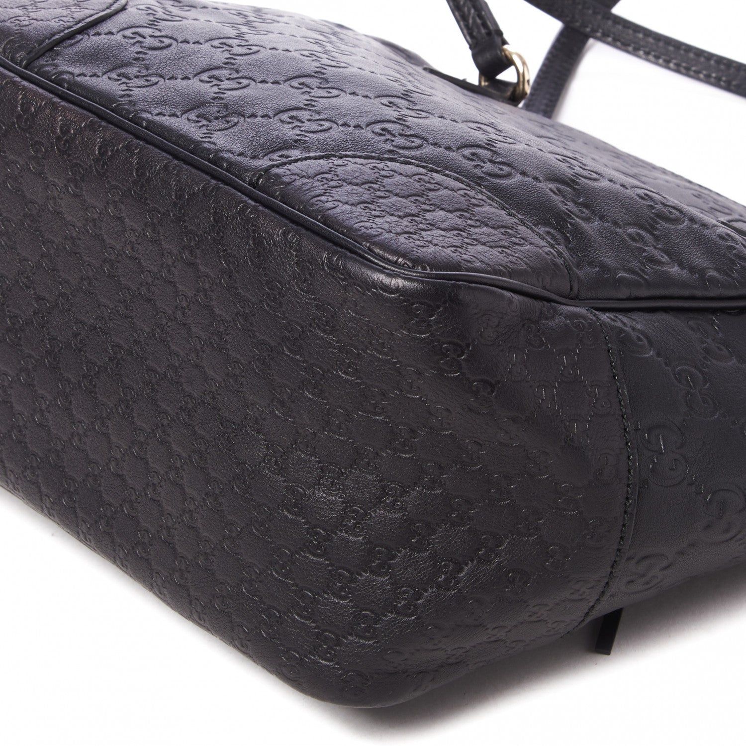 Gucci Guccissima Small Bree Zippered Tote Black 4 of 8