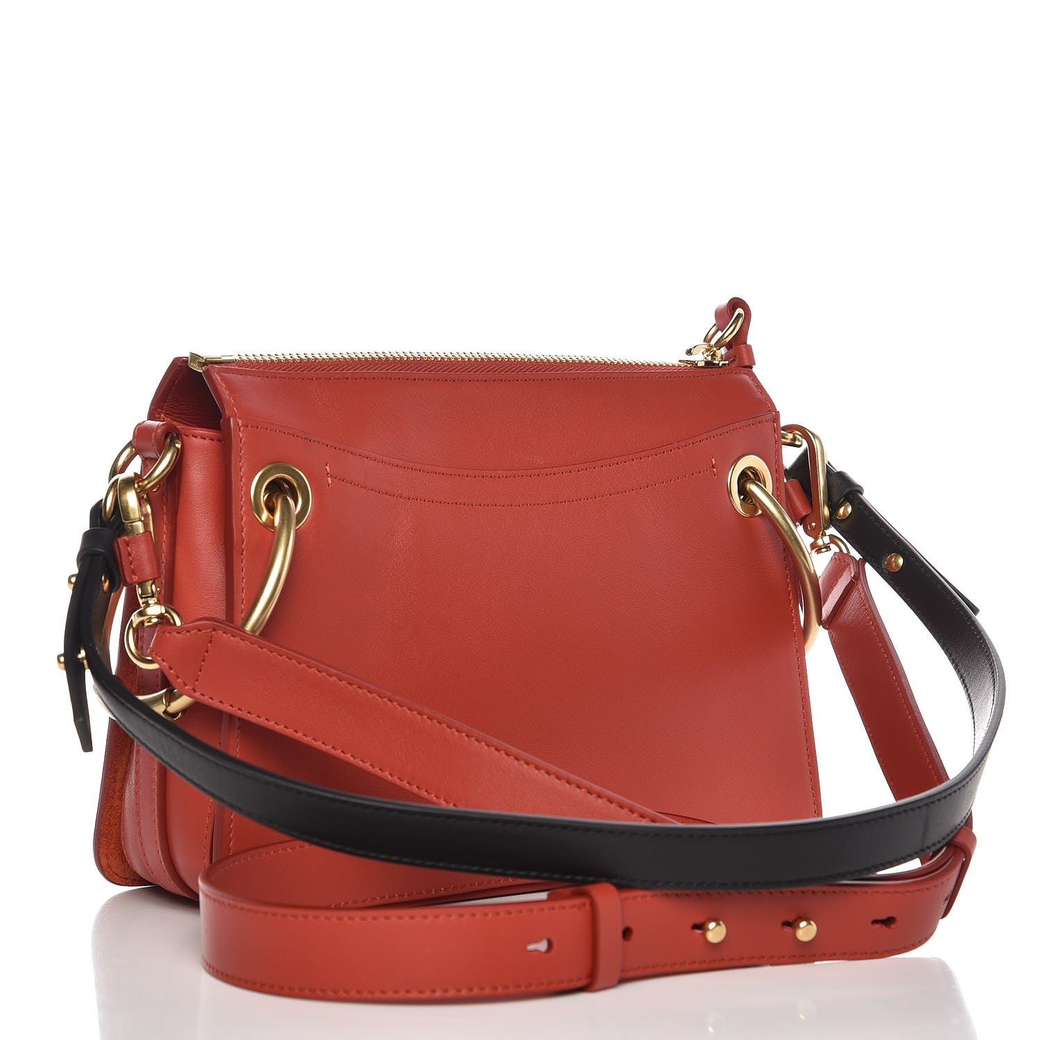 Chloe Calfskin Suede Small Roy Bag Earthy Red 4 of 9