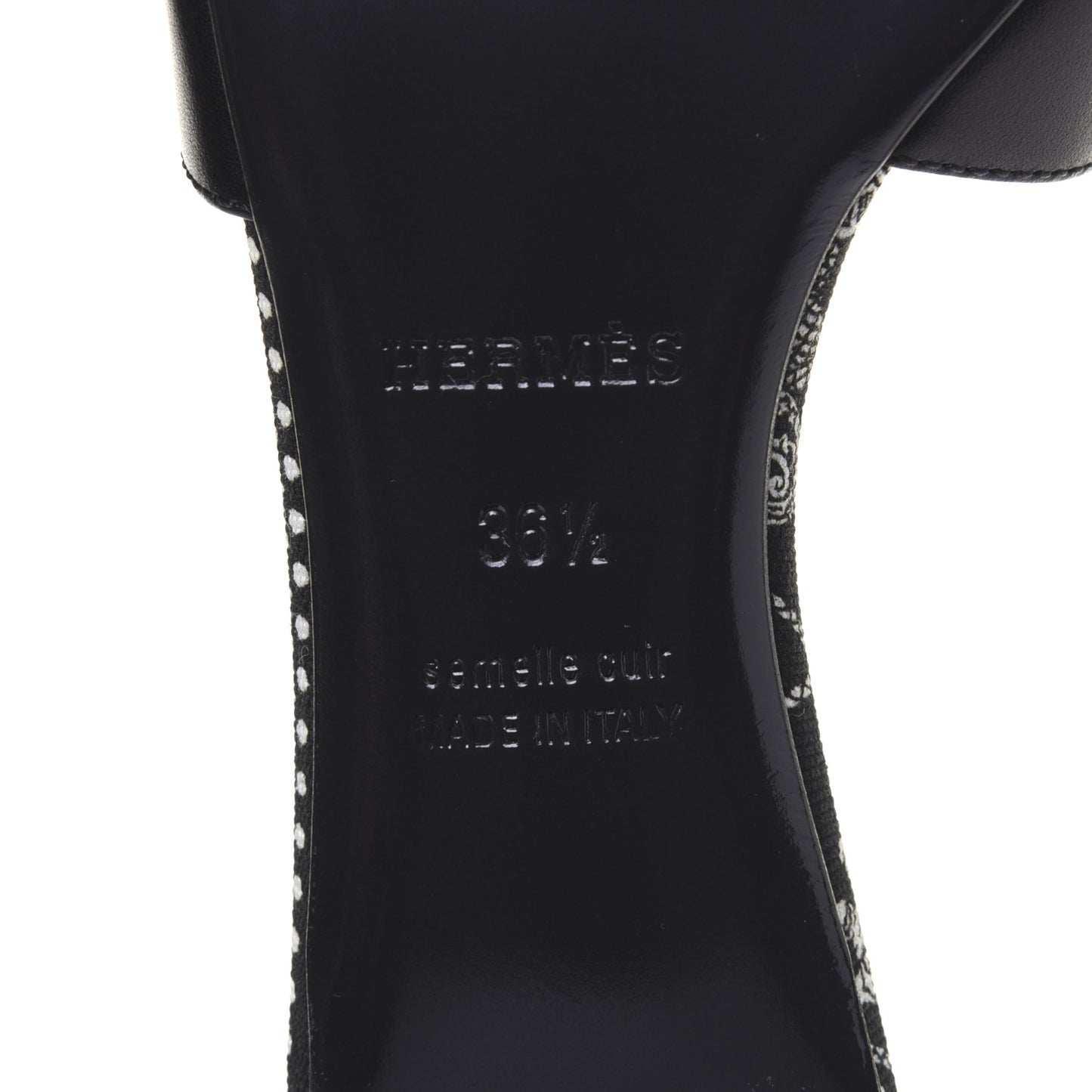 Calfskin Oasis Sandals 36.5 Black