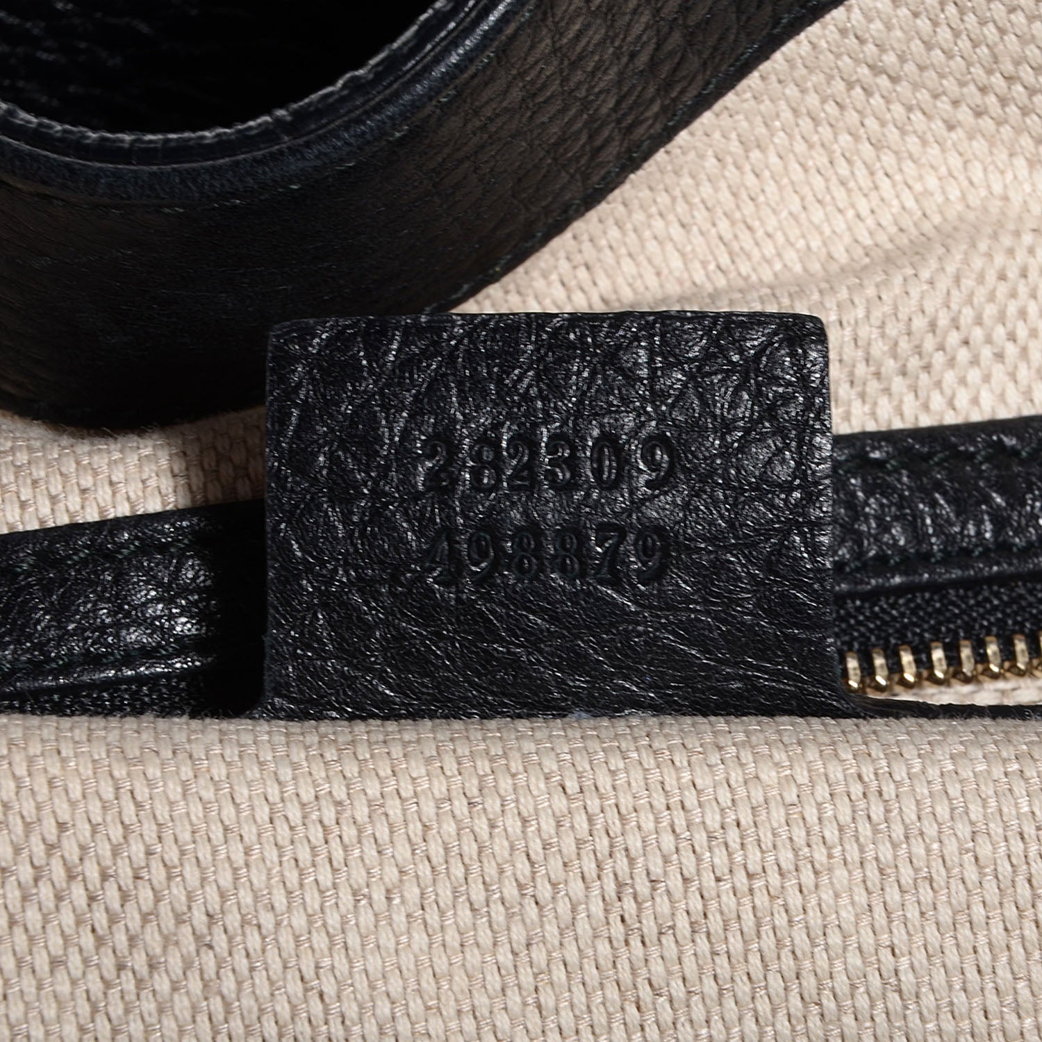Gucci Pebbled Calfskin Medium Soho Shoulder Bag Black 7 of 7