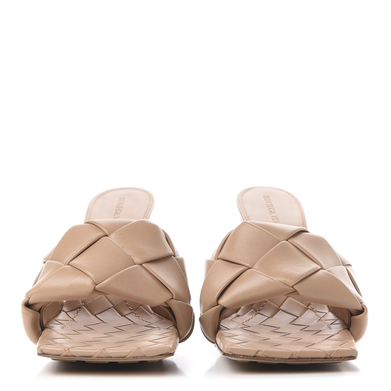 Bottega Veneta Nappa Maxi Intrecciato Lido Mule Sandals 39.5 Cipria 2 of 10