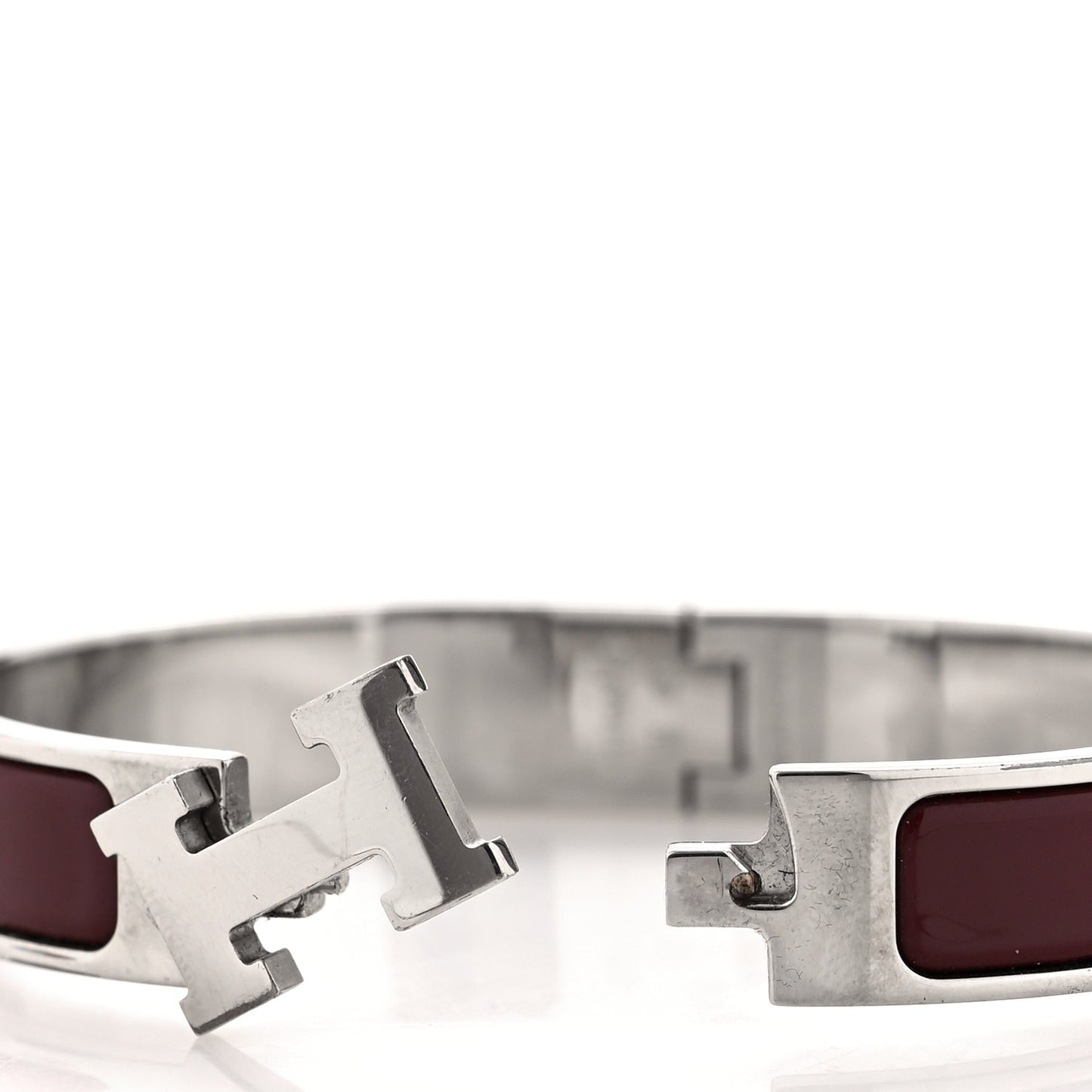 Enamel Narrow Clic Clac H Bracelet PM Bourgogne